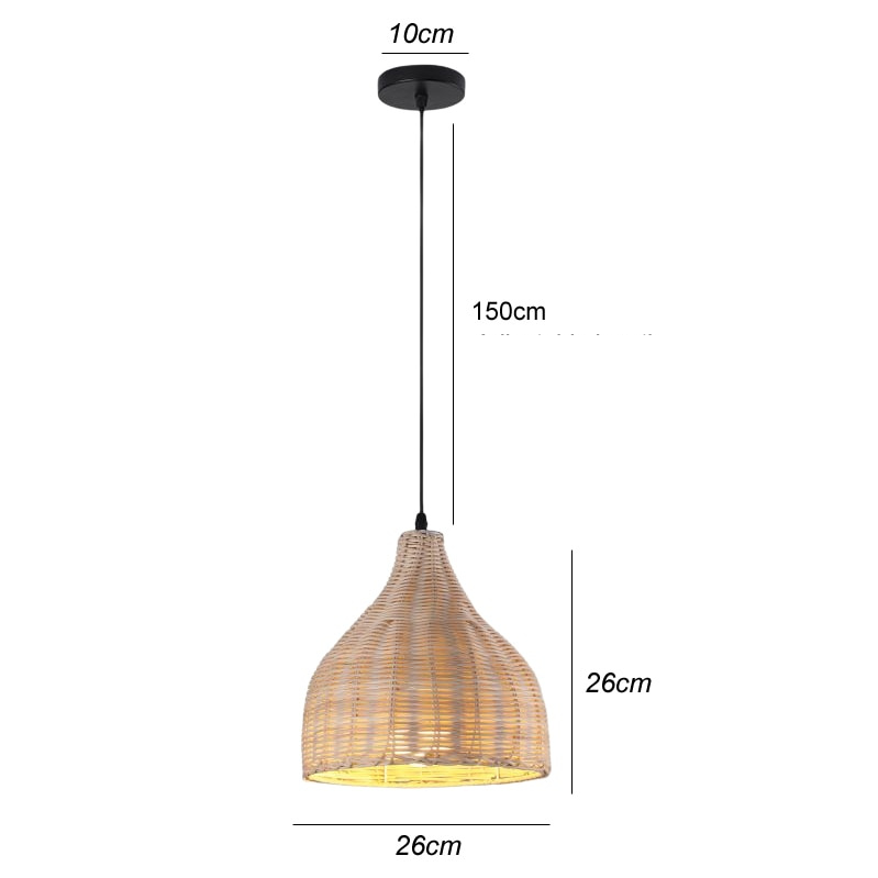 Bamboo Hanging Lamp | Trendy Boho Pendant Lamp for Cozy Ambiance