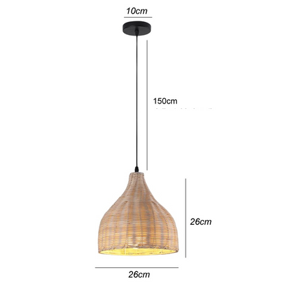 Bamboo Hanging Lamp | Trendy Boho Pendant Lamp for Cozy Ambiance