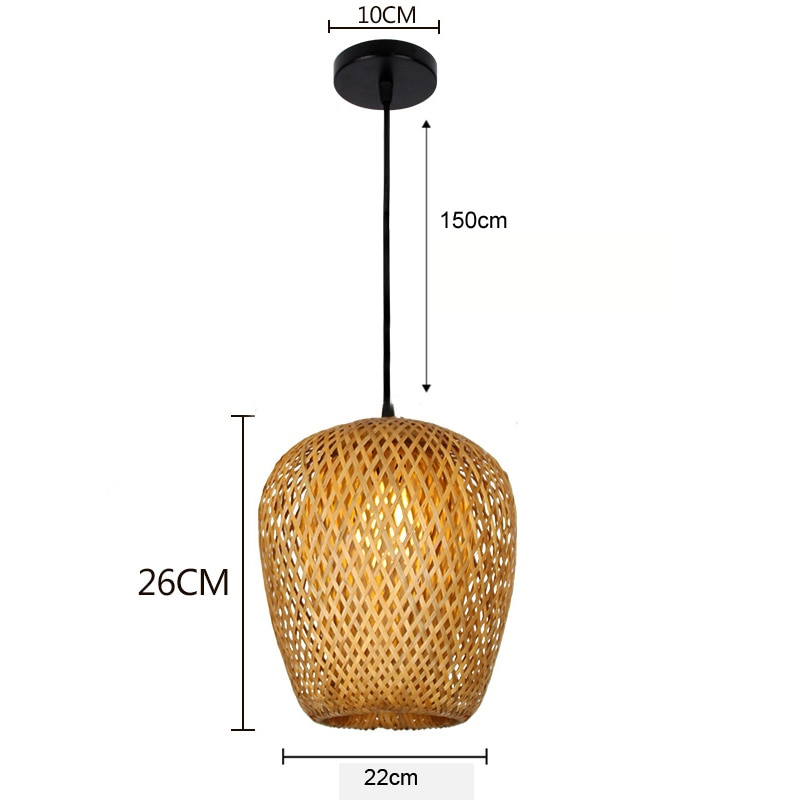 Bamboo Hanging Lamp | Trendy Boho Pendant Lamp for Cozy Ambiance