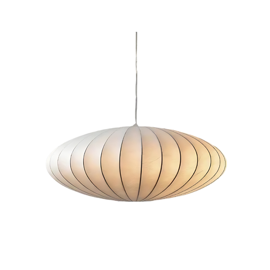 Elegant Japandi Silk Pendant Light