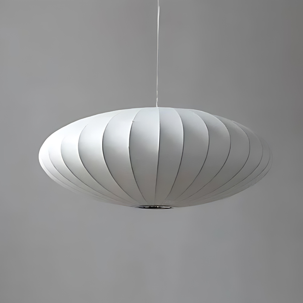 Elegant Japandi Silk Pendant Light