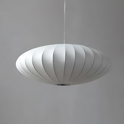 Elegant Japandi Silk Pendant Light